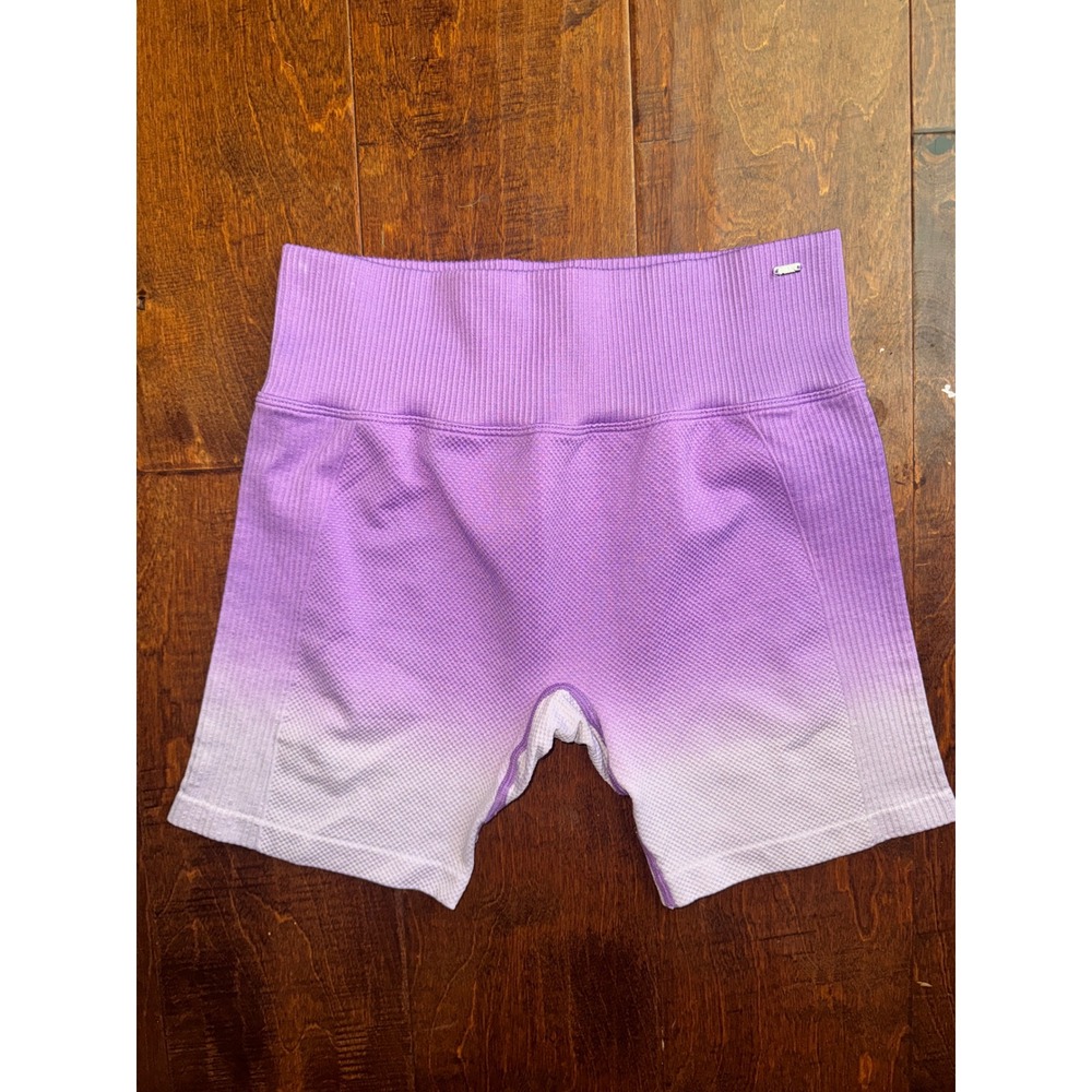 Pink Victoria's Secret Active Ombre Seamless Workout Shorts‎ Purple White Medium